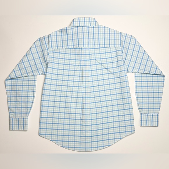 Brooks Brothers Boys Aqua Non-Iron Cotton Oxford Multi-Gingham Sport Shirt - S - Picture 5 of 6